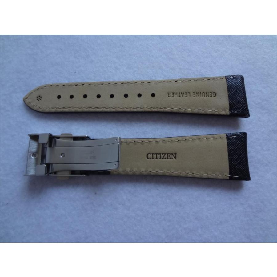 Citizen 純正 腕時計ベルト 23mm AS4025-08E 等用バンド 黒色 ブラック