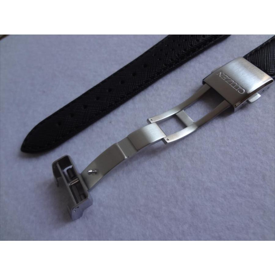 Citizen 純正 腕時計ベルト 23mm AS4025-08E 等用バンド 黒色 ブラック