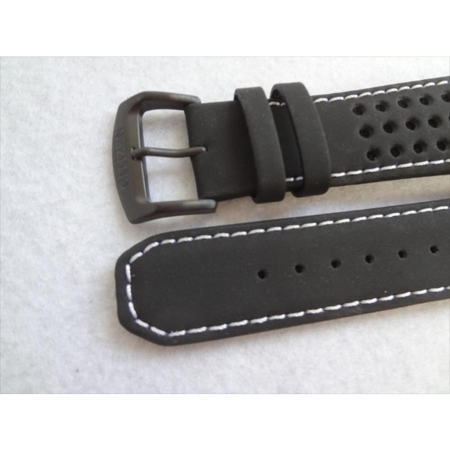 Citizen純正 腕時計ベルト CA0467-46E用 レザーバンド 23mm 黒色