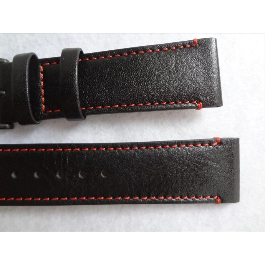 Citizen 純正 22mm 腕時計ベルト AT8125-05E 用レザーバンド 黒色 黒