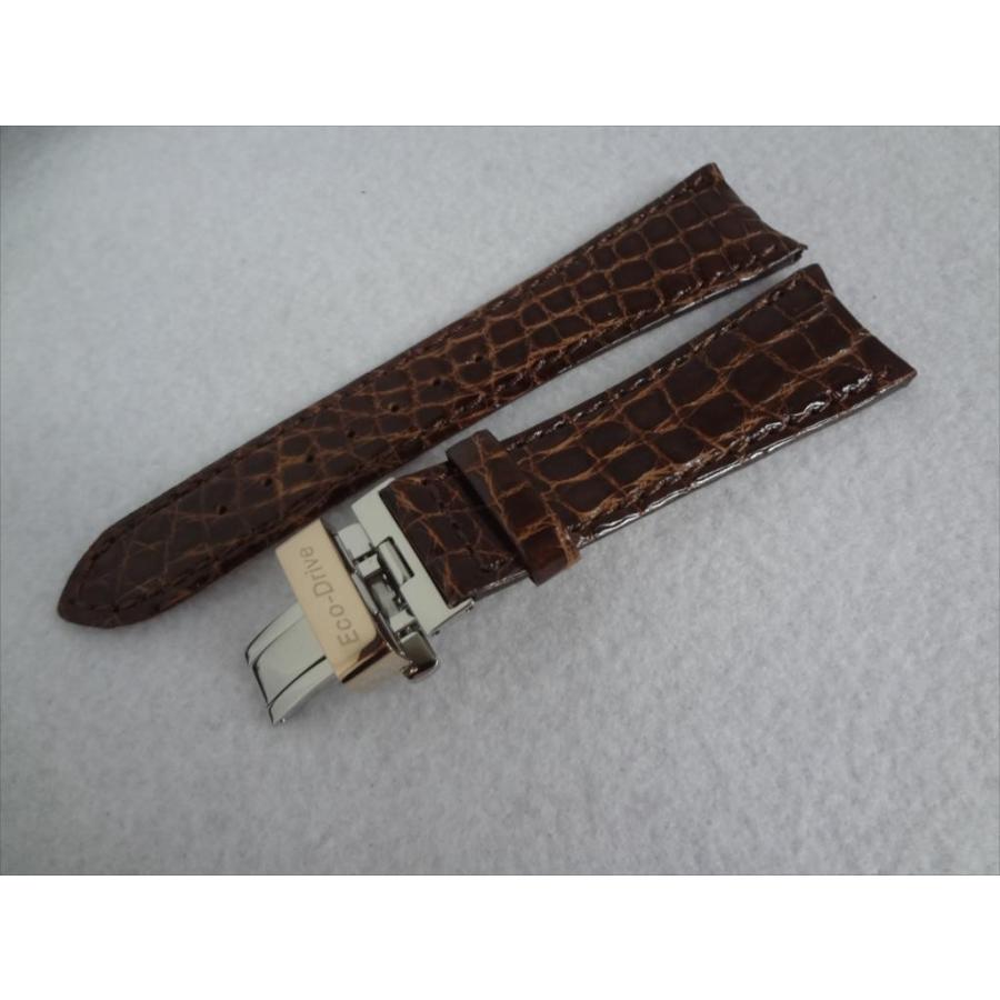 CitizenシチズンEco-Drive純正クロコダイル革 レザーバンド 23mm