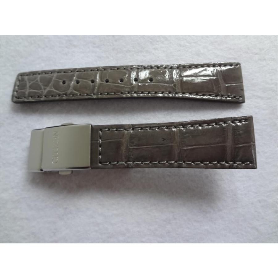 Citizen アテッサ 純正 21mm クロコダイルバンド AT8160-55H 用 レザー 腕時計ベルト
