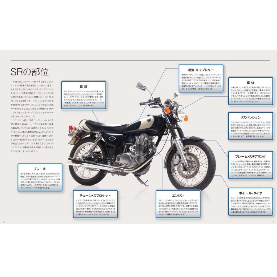 YAMAHA不動SRを自分で整備する本 初歩のメンテから全バラまで : パーツ
