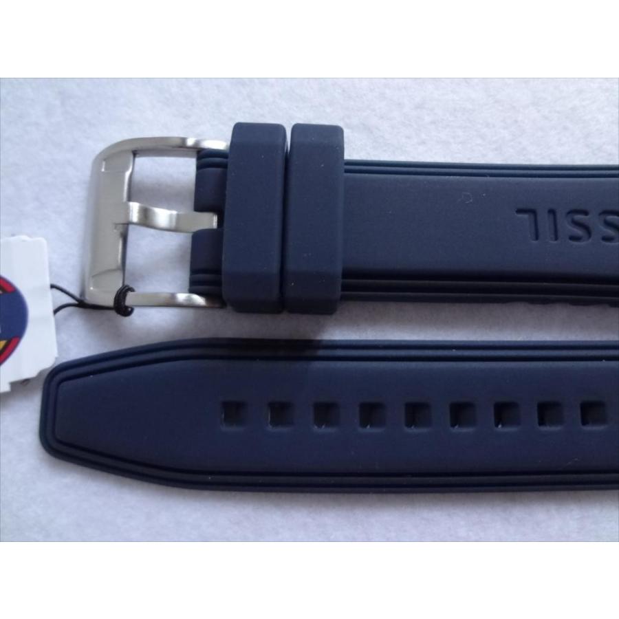 Fossilフォッシル純正シリコンバンド 22mm 腕時計ベルト 青色 青 ブルー |  | 03