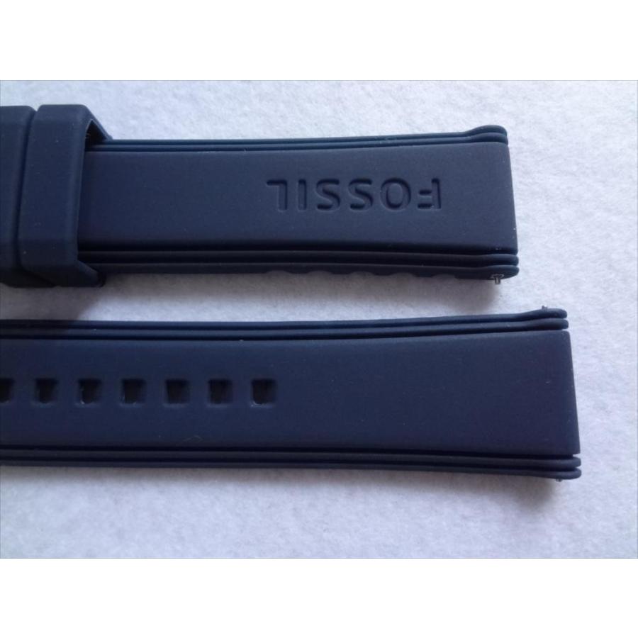 Fossilフォッシル純正シリコンバンド 22mm 腕時計ベルト 青色 青 ブルー |  | 04