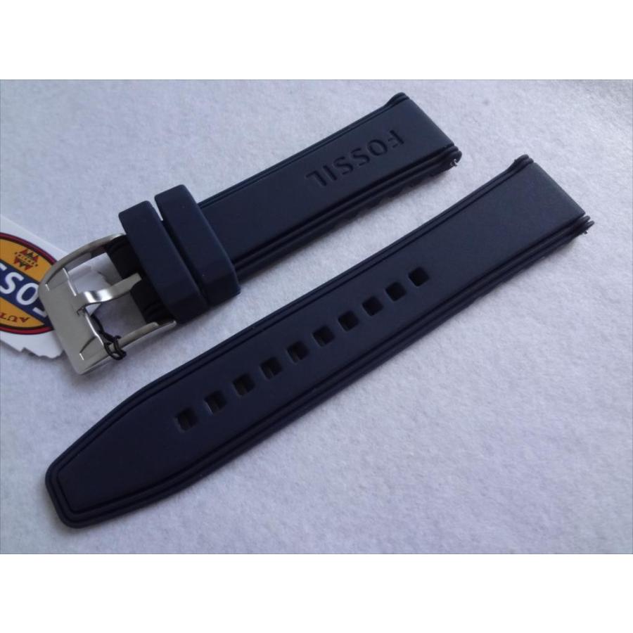 Fossilフォッシル純正シリコンバンド 22mm 腕時計ベルト 青色 青 ブルー |  | 05