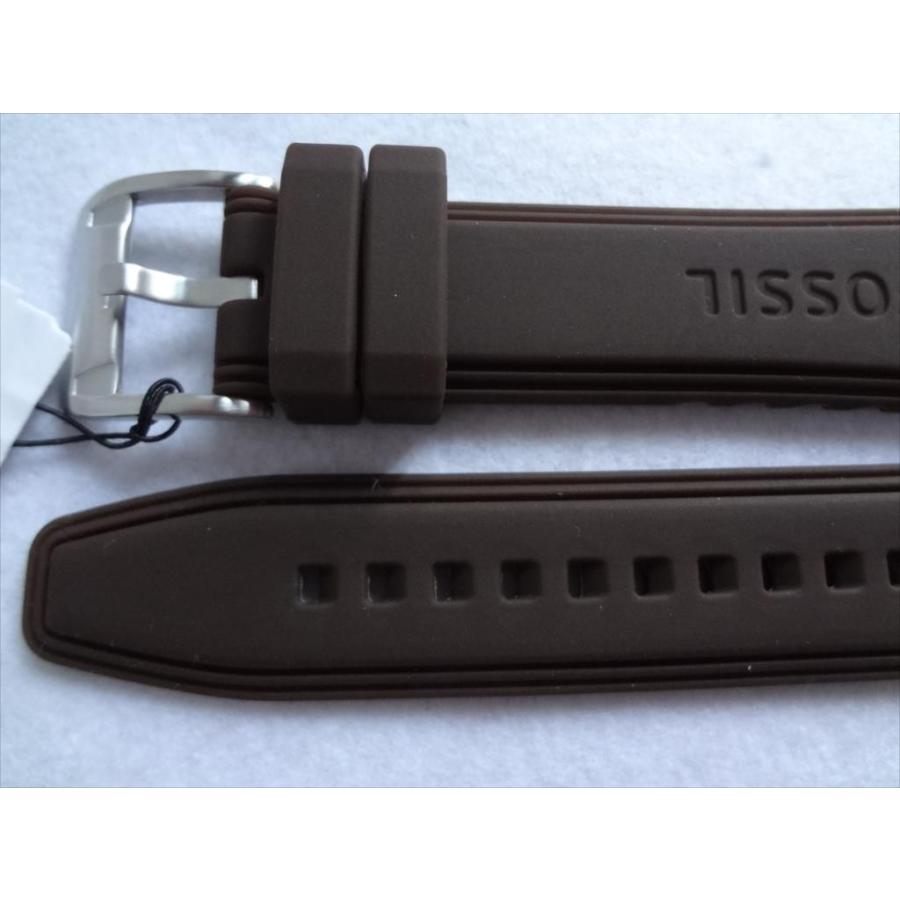 Fossilフォッシル純正シリコンバンド22mm腕時計ベルト茶色2 |  | 03