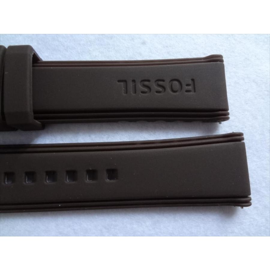 Fossilフォッシル純正シリコンバンド22mm腕時計ベルト茶色2 |  | 04