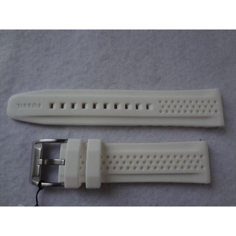 Fossil 純正 シリコンベルト 22mm 腕時計バンド 白 白色 ホワイト フォッシル | 