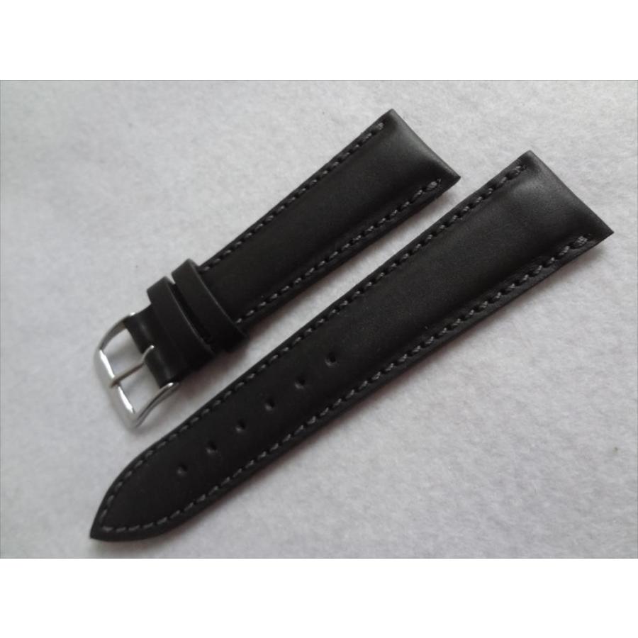 ドイツ FLUCO 腕時計 ベルト London 22mm 黒 ブライドル・レザーバンド 黒色 ブラック｜ecwide｜06