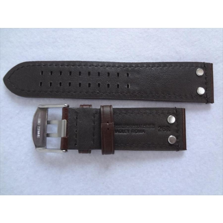 腕時計バンド Luminox用 26mm 茶色 本革 レザーベルト 茶 ブラウン