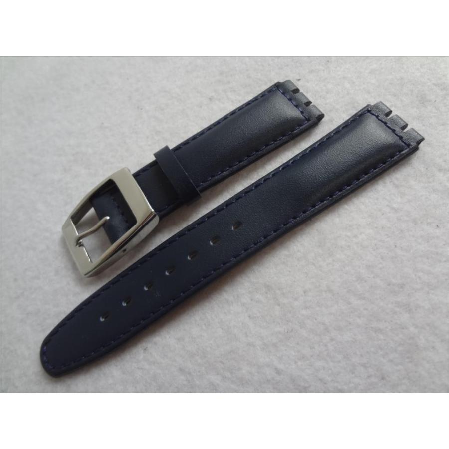 モレラート Hilton Swatch用ベルト 17mm カーフ 腕時計バンド 青 