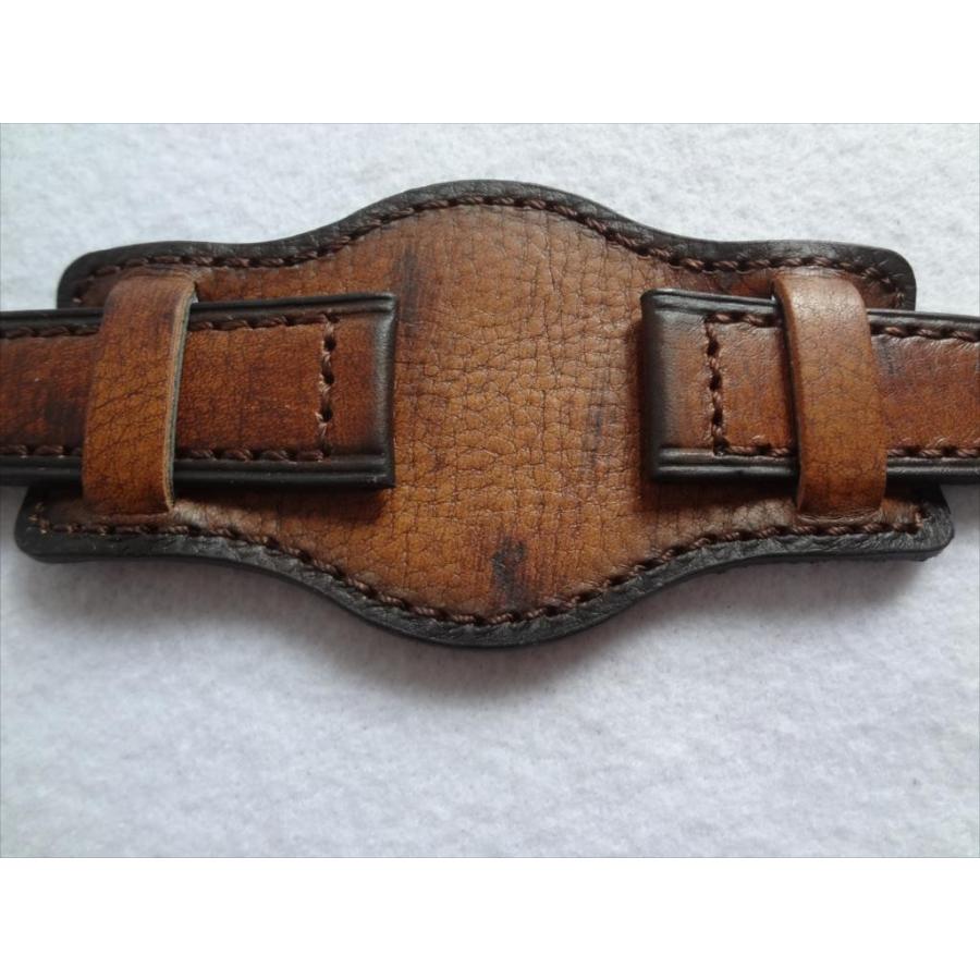 USED‼️貴重 金属パーツ付きブラウンレザーバンド腕時計 時計ベルト バンド 腕時計バンド Accurate Form アキュレイト