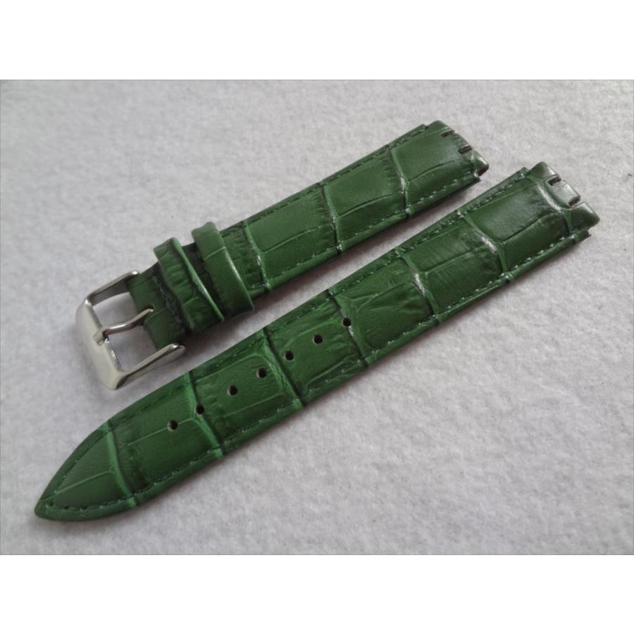 Swatch用 レザーバンド 腕時計交換ベルト 17mm 緑色 緑 グリーン Awa256 Ecワイド 通販 Yahoo ショッピング