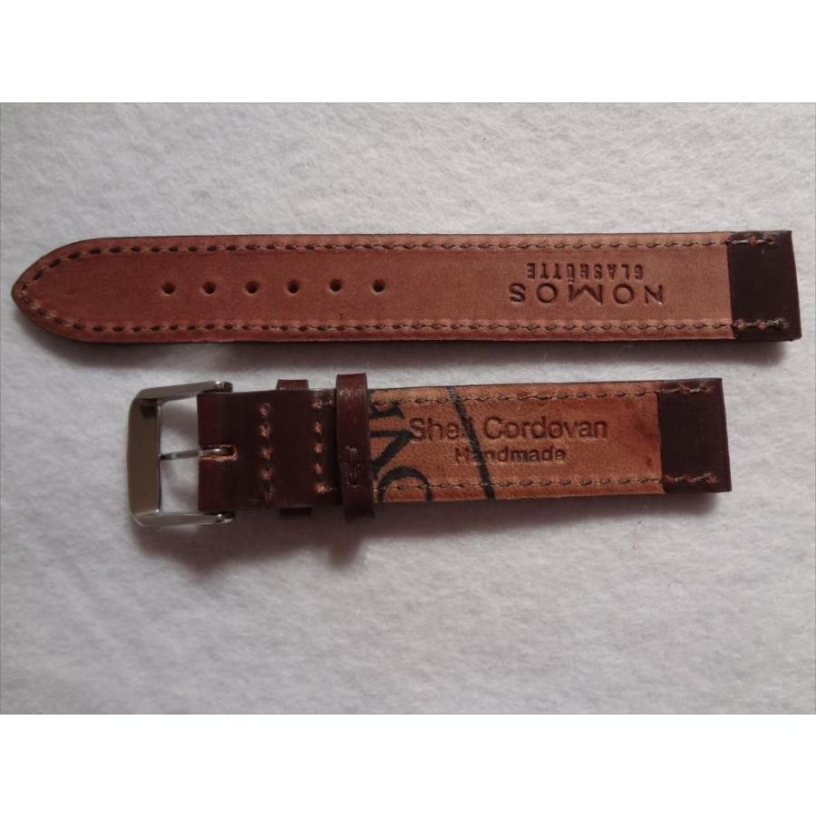Nomos 純正 シェル・コードバン 18mm 腕時計ベルト バンド 茶(ダーク