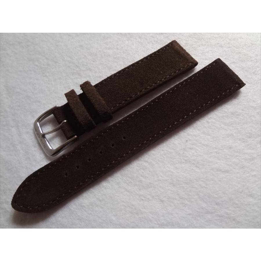 Nomos 純正 19mm 腕時計ベルト ベロアレザー バンド 茶色 ブラウン 茶