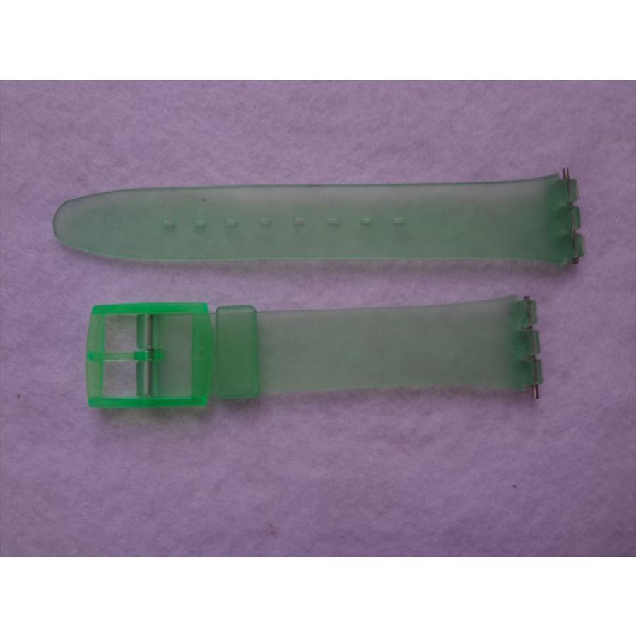 Swatch 用 交換 プラスチック バンド 腕時計ベルト 17mm 緑 グリーン