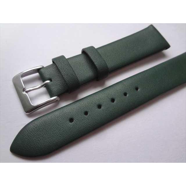 腕時計レザーベルト 18mm バンド 緑 グリーン : パーツワイド - 通販