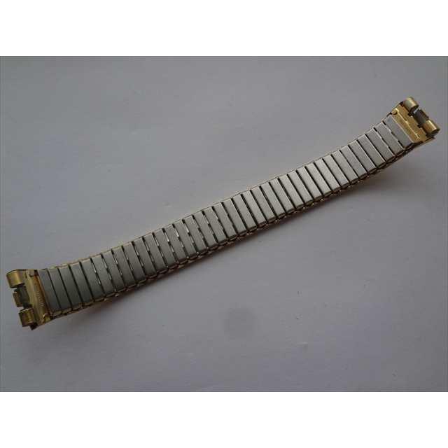 Swatch 17mm 腕時計用ステンレスバンド 伸縮タイプ ベルト ゴールド色
