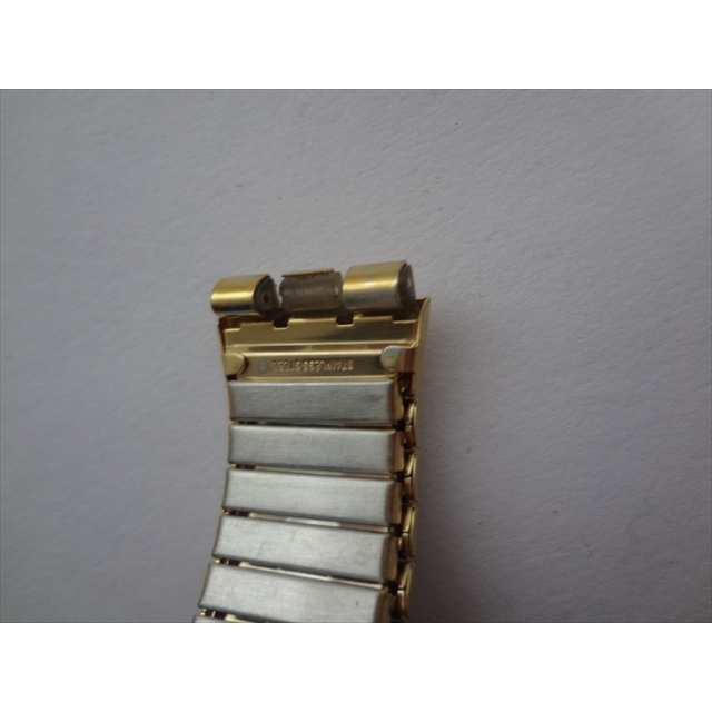 Swatch 17mm 腕時計用ステンレスバンド 伸縮タイプ ベルト ゴールド色