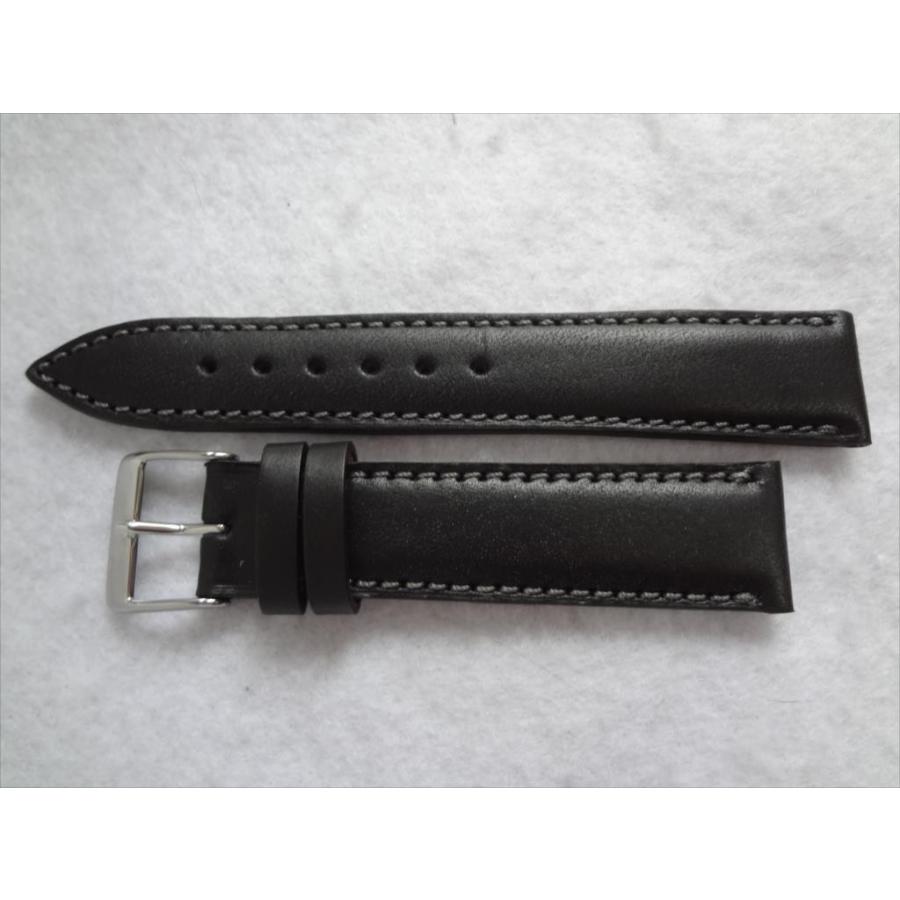 FLUCOドイツ製Londonブライドル・レザーバンド20mm時計ベルト黒Citizen