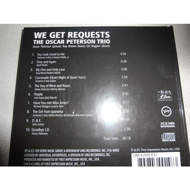 K2HD The Oscar Peterson Trio/We Get Requests : パーツワイド - 通販