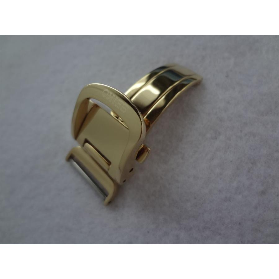 Seiko 純正 SADT016 3B51-0AL0用 尾錠幅 16mm Dバックル ゴールド色