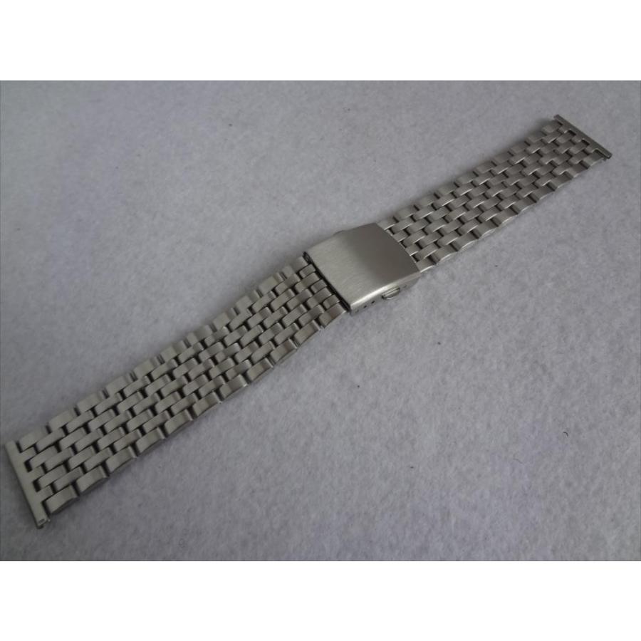 Bear 腕時計バンド 22mm ステンレスベルト 7連 艶消しシルバーElegant Stainless Steel Band バックル:プッシュ式 | 