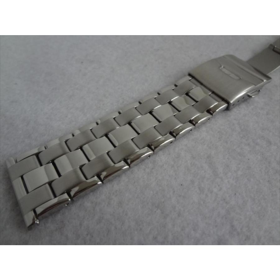 Bear 腕時計バンド 24mm ステンレスベルト 5連 Sporty Solid Look Stainless Steel Band バックル:ダブルロック プッシュ式 |  | 03