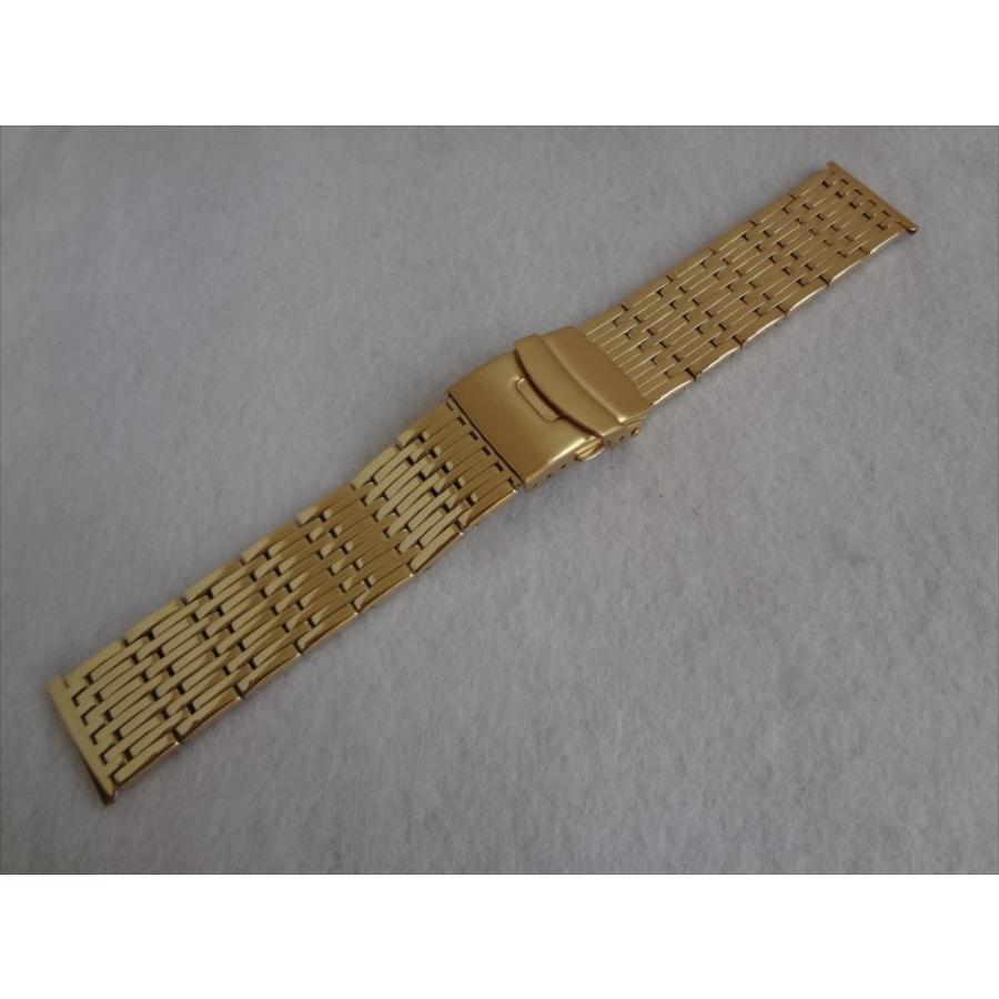 11連 腕時計バンド 24mm 時計ベルト 金色 ゴールド色 バックル:プッシュ式 ドイツ Bear | 