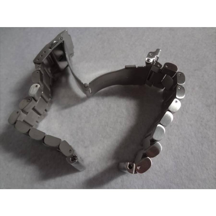 Bear 腕時計バンド 24mm ステンレスベルト 3連 Sporty Oyster Solid Stainless Steel Band バックル:ダブルロック プッシュ式 重厚 |  | 02