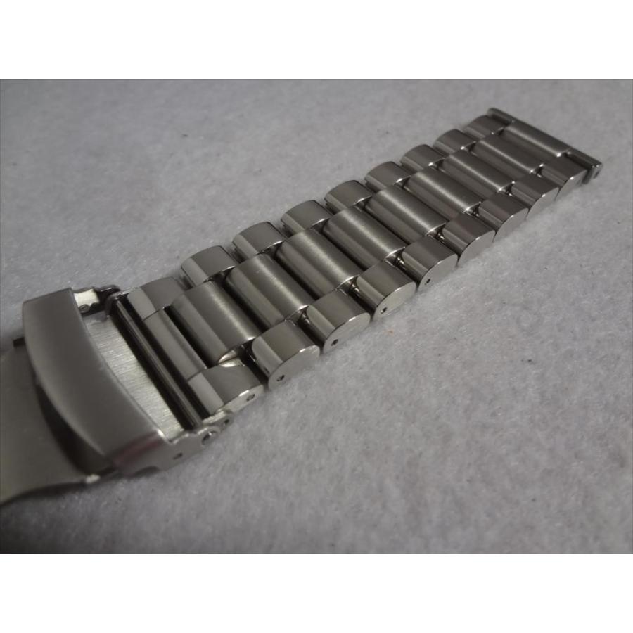 Bear 腕時計バンド 24mm ステンレスベルト 3連 Sporty Oyster Solid Stainless Steel Band バックル:ダブルロック プッシュ式 重厚 |  | 05