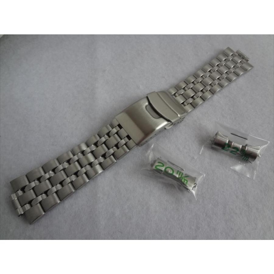 腕時計交換ベルト弓カン20mm/22mmステンレスバンド鏡面CASIO,Timex等用