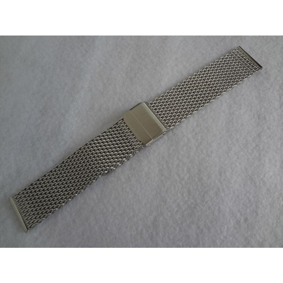 バンビ ステンレスベルト 20mm メッシュ 腕時計 バンド ミラネーゼ