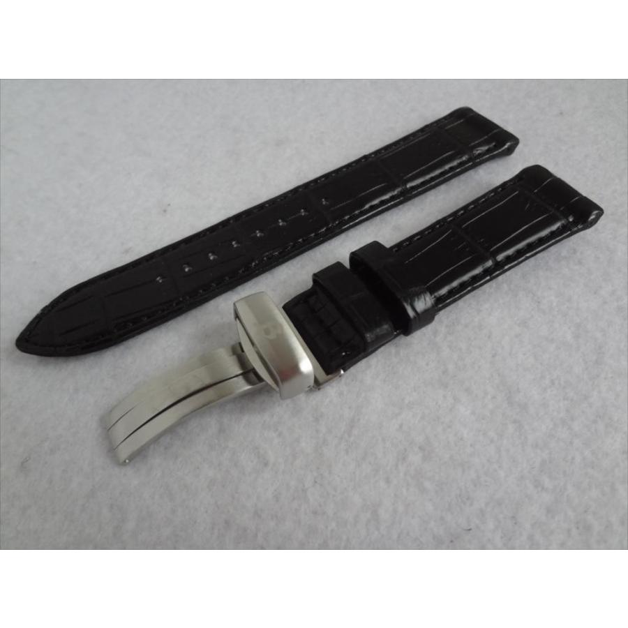 【極美品】Seiko ブライツ純正ベルト　高級クロコ製　20mm　黒 BRIGHTZ L0FT011J9 SEIKO ブライツ 20mm 純正革ベルト