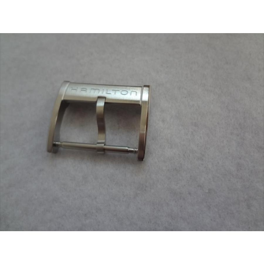 Hamiltonハミルトン純正レザーベルト用バックル尾錠20mm ロゴ有