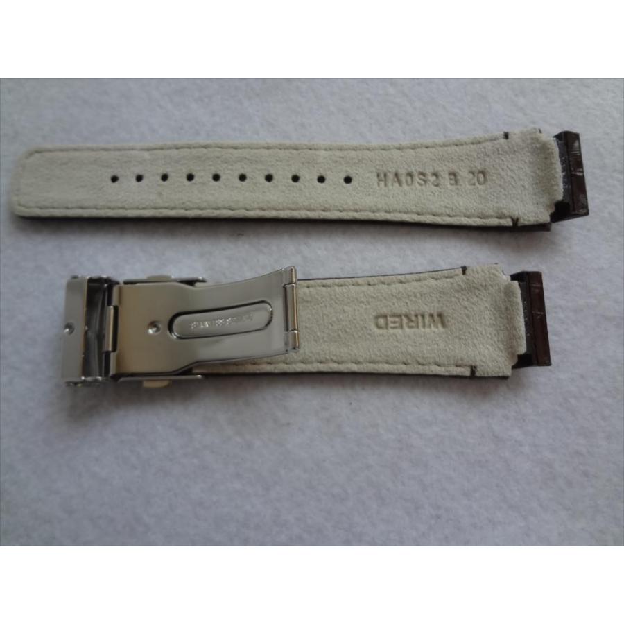 SEIKO 純正 バンド 20mm WIRED AGAV039用 腕時計レザーベルト ブラウン