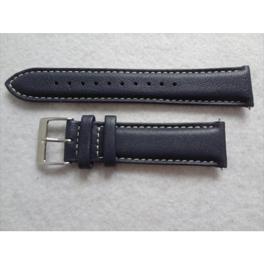 SEIKO 純正 腕時計バンド 20mm WIRED AGAW713用 レザーベルト 青