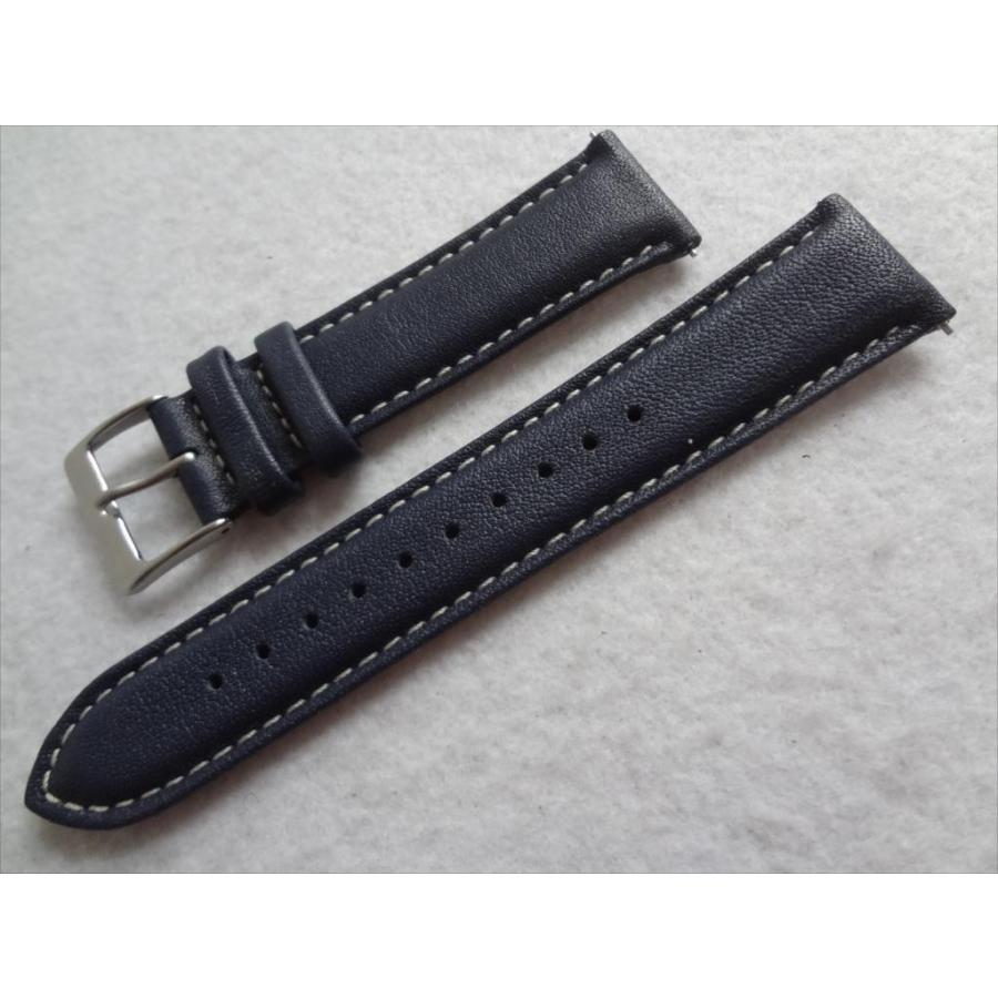 SEIKO 純正 腕時計バンド 20mm WIRED AGAW713用 レザーベルト 青