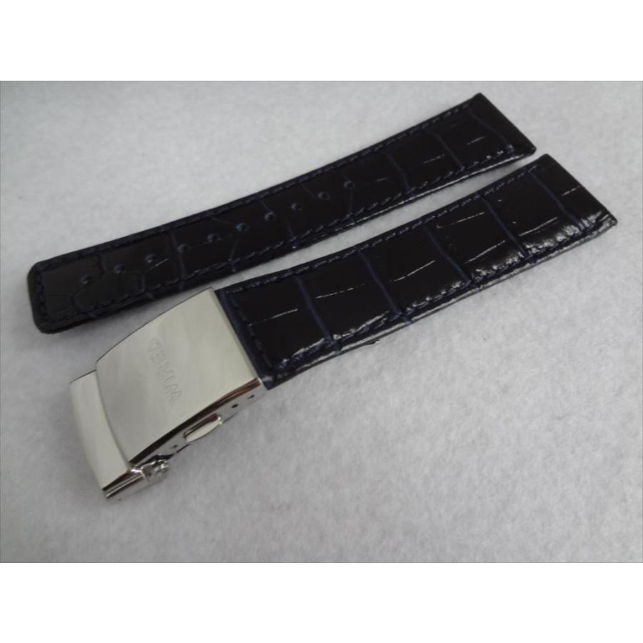 Seiko 純正 バンド WIRED AGAD056 V176-0AD0 用レザーベルト 20mm 青色