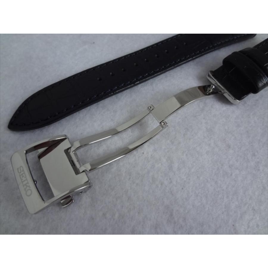 Seiko純正バンド プレザージュ SRPC01J用レザーベルト 20mm 青色 青