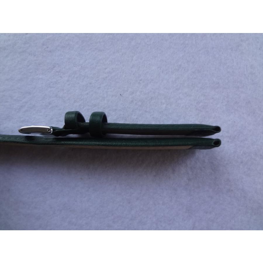 緑色 18mm 腕時計バンド シャークスキン型押し レザーベルト グリーン