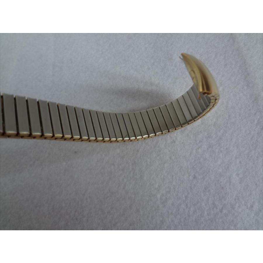 10K GF 伸縮蛇腹ベルト ゴールド 18ミリ幅 Timex純正ベルト 18mm 伸縮