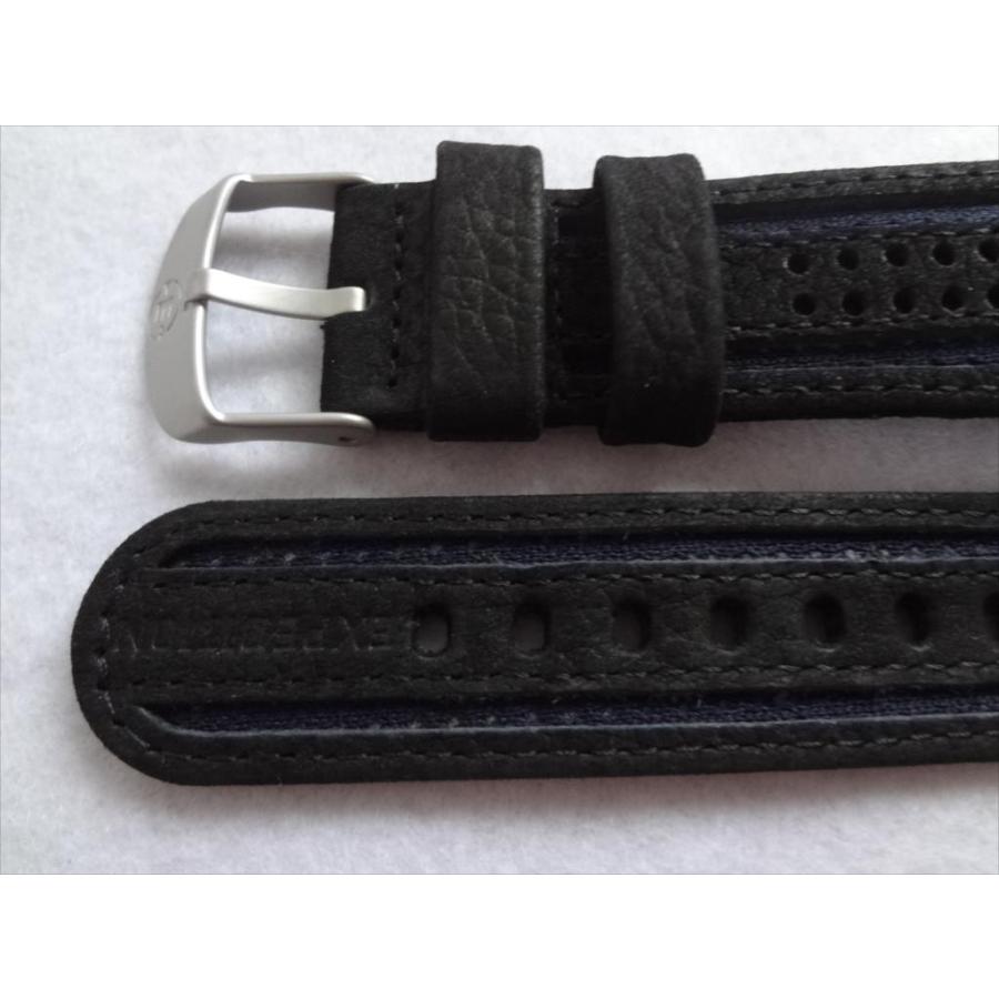 TIMEXタイメックス純正Expedition腕時計レザーベルト18mmバンド黒/青