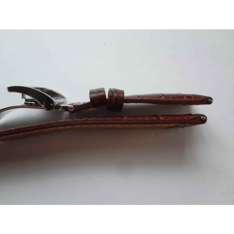 SEIKO 純正 腕時計バンド 20mm レザーベルト 茶色 ブラウン Dバックル