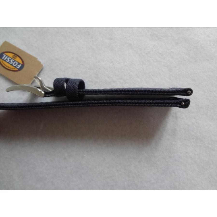 Fossil フォッシル 純正 ナイロンバンド 22mm 腕時計ベルト 青 青色 ブルー |  | 02