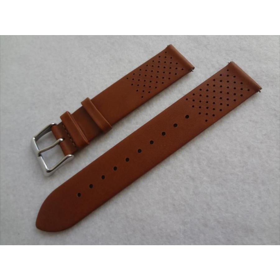 Timex 純正 バンド TW2R26700 用 20mm 腕時計交換レザーベルト 茶 茶色 