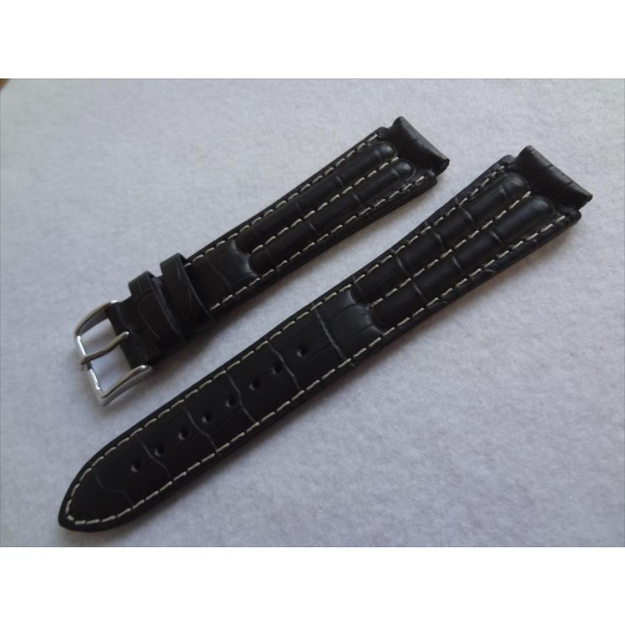 TIMEXタイメックス純正バンド 18mm レザーベルト 黒 黒色