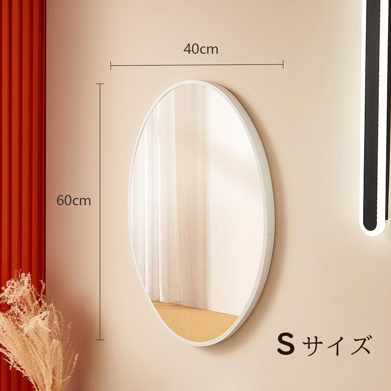 バラ装飾の楕円形壁掛け鏡 seiryu-shoten_shio-sl002-150875
