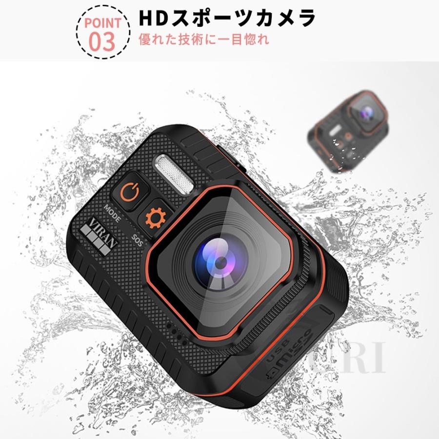 アクションカメラ 4k 60fps 水中カメラ 手ぶれ補正 170度広角レンズ 